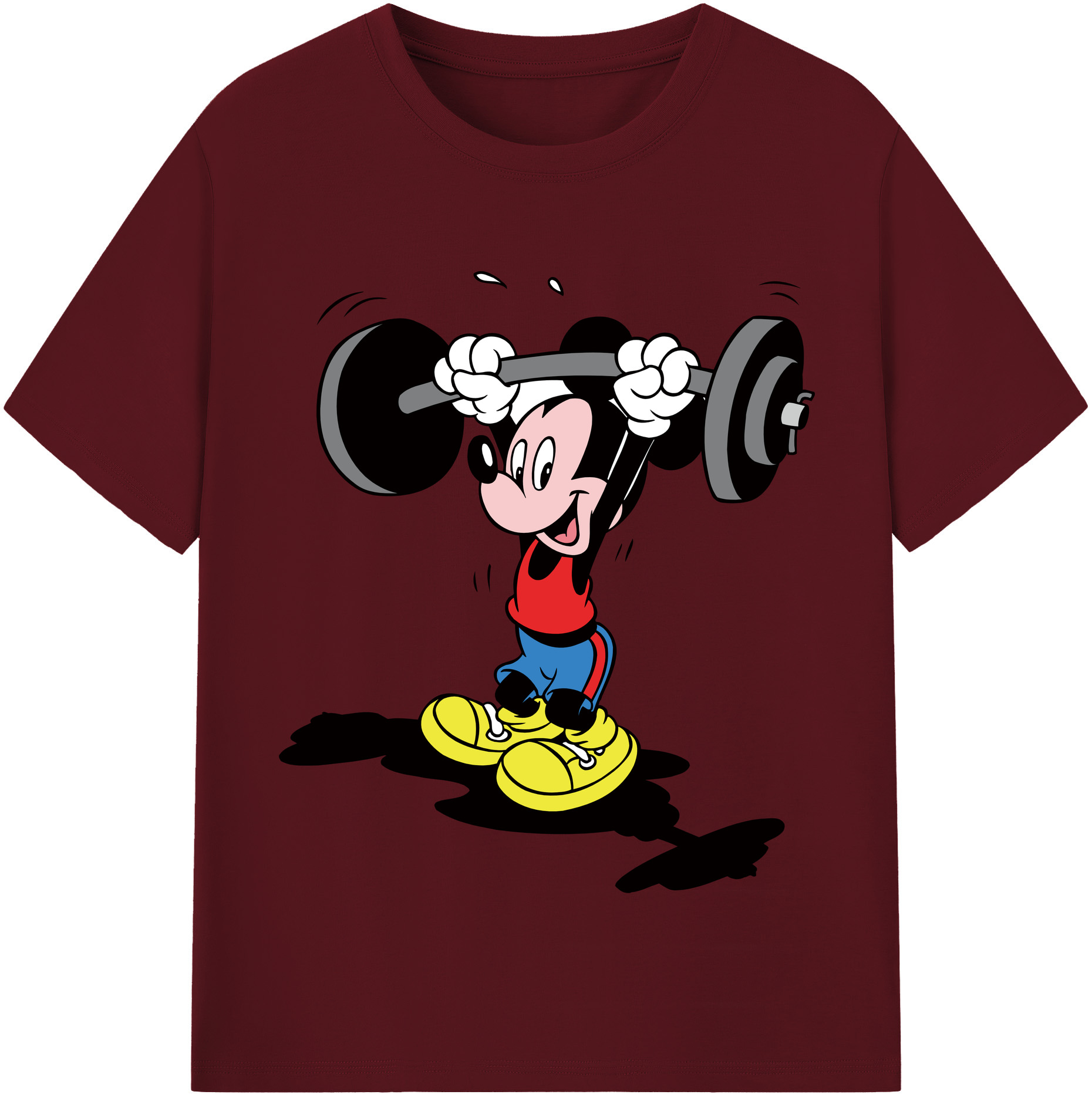 （画像用） ミッキーマウス Mickey Mouse 綿100％半袖Tシャツ（フロントプリント）
